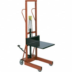 Wesco Industrial Products - 500 Lb Capacity, 54" Lift Height, Steel Stacker Manually Operated Lift - Exact Tooling