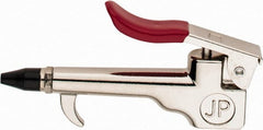 Value Collection - 90 Max psi Rubber Thumb Lever Blow Gun - 1/4 NPT, 1" Tube Length, Chrome Plated Zinc - Exact Tooling