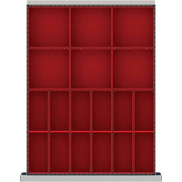 LISTA - 18-Compartment Drawer Divider Layout for 3.15" High Drawers - Exact Tooling