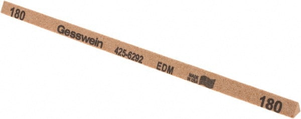 Value Collection - 180 Grit Aluminum Oxide Triangular Polishing Stone - Coarse Grade, 1/4" Wide x 6" Long x 1/4" Thick - Exact Tooling