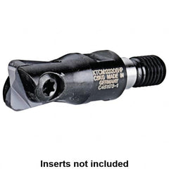 Kennametal - 16mm Cut Diam, 4mm Max Depth of Cut, 37mm OAL, Indexable Ball Nose End Mill - 37mm Head Length, M08 Modular Connection, KDMT Toolholder, KDM 16.. Insert - Exact Tooling