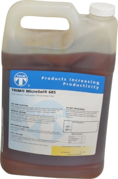 Master Fluid Solutions - Trim MicroSol 685, 1 Gal Bottle Cutting & Grinding Fluid - Semisynthetic, For Machining - Exact Tooling