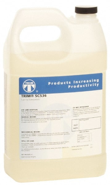 Master Fluid Solutions - Trim SC536, 1 Gal Bottle Cutting & Grinding Fluid - Semisynthetic, For Drilling, Reaming, Tapping - Exact Tooling