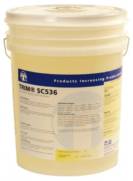 Master Fluid Solutions - Trim SC536, 5 Gal Pail Cutting & Grinding Fluid - Semisynthetic, For Drilling, Reaming, Tapping - Exact Tooling