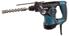 Makita - 120 Volt 1-1/8" SDS Plus Chuck Electric Rotary Hammer - 0 to 4,500 BPM, 0 to 1,100 RPM, Reversible - Exact Tooling