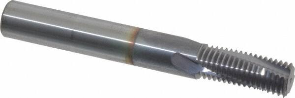 Vargus - 1/2-20, 3/4-20 to 1-20, 7/16-20 UNEF, UNF, 0.362" Cutting Diam, 3 Flute, Solid Carbide Helical Flute Thread Mill - Internal Thread, 7/8" LOC, 2-7/8" OAL, 3/8" Shank Diam - Exact Tooling