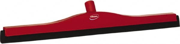 Vikan - 24" Foam Rubber Blade Bench Squeegee - Double Edge, Red, Plastic Holder - Exact Tooling