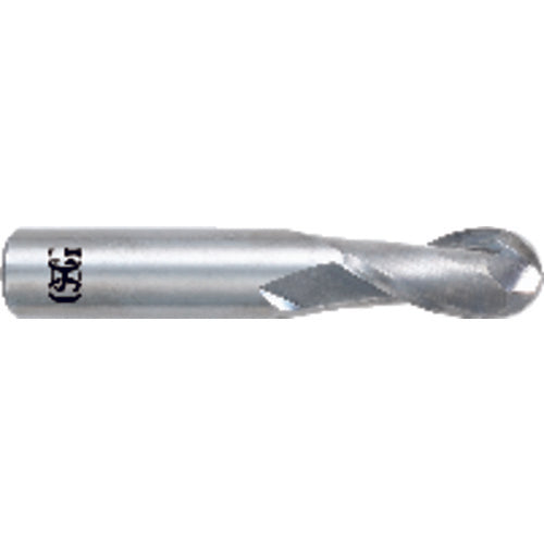 ‎3/64″ Dia. × 1/8″ Shank × 9/64″ DOC × 1-1/2″ OAL, Carbide Bright, 2 Flute, Round, Ballnose End Mill - Exact Tooling