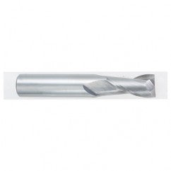 3/8 Dia. x 2-1/2 Overall Length 2-Flute Square End Solid Carbide SE End Mill-Round Shank-Center Cutting-Uncoated - Exact Tooling