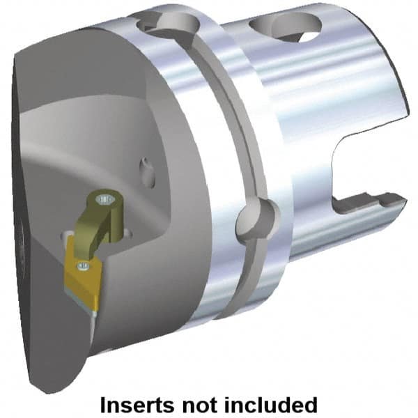 Kennametal - Left Hand Cut, Size KM80, VN.. Insert Compatiblity, Internal Modular Turning & Profiling Cutting Unit Head - 53mm Ctr to Cutting Edge, 70mm Head Length, Through Coolant, Series Kenloc - Exact Tooling