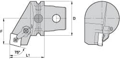 Kennametal - Right Hand Cut, Size KM63, CN.. Insert Compatiblity, External Modular Turning & Profiling Cutting Unit Head - 38mm Ctr to Cutting Edge, 60mm Head Length, Through Coolant, Series Kenloc - Exact Tooling