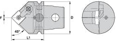 Kennametal - Neutral Cut, Size KM63, SN.. Insert Compatiblity, External Modular Turning & Profiling Cutting Unit Head - 60mm Head Length, Through Coolant, Series Kenloc - Exact Tooling