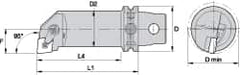 Kennametal - Right Hand Cut, 50mm Min Bore Diam, Size KM63 Steel Modular Boring Cutting Unit Head - 3.0315" Max Bore Depth, Through Coolant, Compatible with CN.. - Exact Tooling