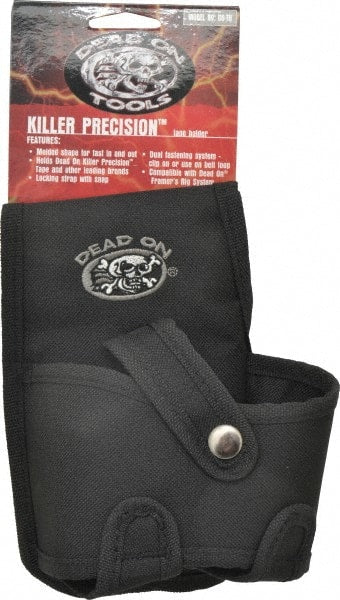 Dead On - 1 Pocket Tape Measure Holster - Polyester, Black, 5" Wide x 7" High - Exact Tooling