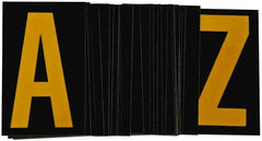 Made in USA - Letter Label - Legend: A-Z, English, Yellow & Black - Exact Tooling