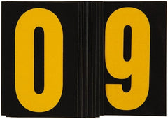 Made in USA - Letter Label - Legend: 0-9, English, Yellow & Black - Exact Tooling