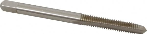 Kennametal - #10-32 UNF 3B 2 Flute Bright Finish High Speed Steel Straight Flute Standard Hand Tap - Plug, Right Hand Thread, 2.38" OAL, 7/8" Thread Length, H2 Limit, Oversize - Exact Tooling