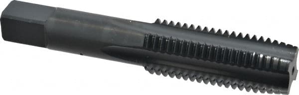 Kennametal - 7/8-9 UNC 3B 4 Flute Oxide Finish High Speed Steel Straight Flute Standard Hand Tap - Plug, Right Hand Thread, 4-11/16" OAL, 2-7/32" Thread Length, H4 Limit, Oversize - Exact Tooling