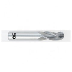 8mm Dia. - 64mm OAL - Carbide - Ball End HP End Mill-3 FL - Exact Tooling