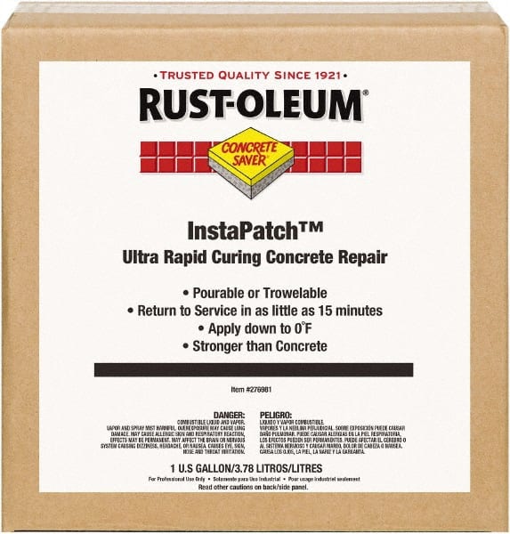 Rust-Oleum - 1 Gal Bottle Concrete Repair/Resurfacing - Gray, 230 Sq Ft Coverage, Polyethylene - Exact Tooling