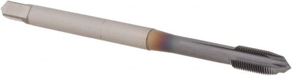 OSG - M5x0.50 Metric Fine, 3 Flute, TiCN Finish, Powdered Metal Spiral Point Tap - Plug Chamfer, Right Hand Thread, 70mm OAL, 9.4mm Thread Length, 0.194" Shank Diam, 6H Class of Fit, Series 16510 - Exact Tooling