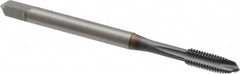 OSG - #10-32 UNF, 3 Flute, TiCN Finish, Powdered Metal Spiral Point Tap - Plug Chamfer, Right Hand Thread, 70mm OAL, 12.5mm Thread Length, 0.194" Shank Diam, 2B Class of Fit, Series 16515 - Exact Tooling