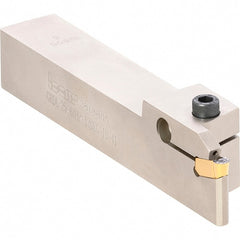 Iscar - GHD, External, Left Hand, 0.4" Max Depth of Cut, 0.157 to 0.197" Groove Width, Indexable Grooving Tool Holder - GI.., TIP Insert Compatibility, 1" Shank Height, 1" Shank Width, 6" OAL, Through Coolant - Exact Tooling