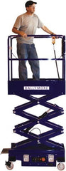 Ballymore - 500 Lb Capacity, 144" Lift Height, Battery Operated Mini Scissor Lift - 144 Inch Lift Height, 46 Inch Length x 28 Inch Width Footprint, 500 Lbs. Load Limit - Exact Tooling