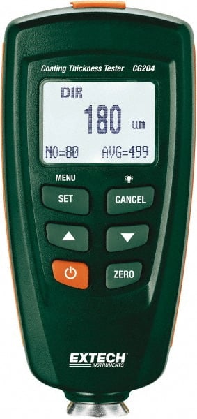 Extech - 19.69 to 49.21 mil Coating Thickness Gage - For Use with Ferrous/Nonferrous Bases - Exact Tooling
