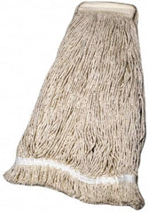 Ability One - 1-1/4" Medium Blended Fiber Cut End Mop Head - 2 Ply, Clamp Jaw Connection - Exact Tooling