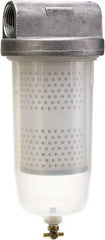 PRO-LUBE - 1 Inlet Size, 1 Outlet Size, 20 GPM, Pump Filter - 9.84 Long, 10 Micron Mesh, Polypropylene, Aluminium, Nylon, Paper and NBR - Exact Tooling