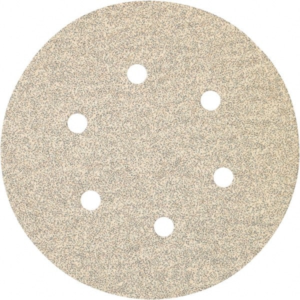 Porter-Cable - 6" Diam, 180 Grit Zirconia Alumina Adhesive PSA Disc - Very Fine Grade, Tan, C Weighted Backing, Flexible, 13,000 Max RPM - Exact Tooling
