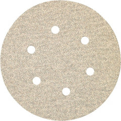 Porter-Cable - 6" Diam, 180 Grit Zirconia Alumina Adhesive PSA Disc - Very Fine Grade, Tan, C Weighted Backing, Flexible, 13,000 Max RPM - Exact Tooling