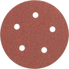 Porter-Cable - 5" Diam, 80 Grit Aluminum Oxide Adhesive PSA Disc - Medium Grade, Tan, C Weighted Backing, Flexible, 13,000 Max RPM - Exact Tooling
