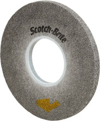 3M - 8" Diam, 1/2" Face Width, 3" Center Hole, Fine Grade, Silicon Carbide Deburring Wheel - Convolute, Medium Density 10 Grade, 4,500 RPM - Exact Tooling