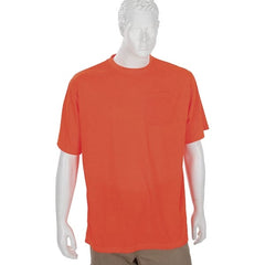 Ergodyne - Size 3XL, Orange, High Visibility, Short Sleeve T-Pocket, - 1 Pocket, Polyester - Exact Tooling