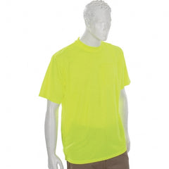 Ergodyne - Size 4XL, Lime, High Visibility, Short Sleeve T-Pocket, - 1 Pocket, Polyester - Exact Tooling