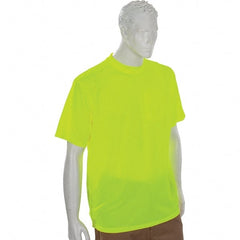 Ergodyne - Size L, Lime, High Visibility, Short Sleeve T-Pocket, - 1 Pocket, Polyester - Exact Tooling