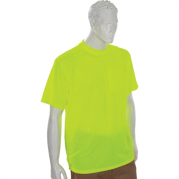 Ergodyne - Size S, Lime, High Visibility, Short Sleeve T-Pocket, - 1 Pocket, Polyester - Exact Tooling