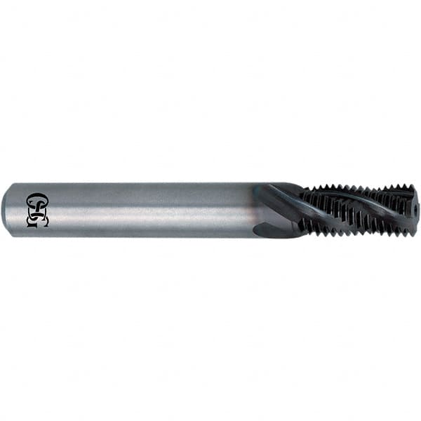 OSG - M20x2.50 Metric, 0.6299" Cutting Diam, 4 Flute, Solid Carbide Helical Flute Thread Mill - Internal Thread, 42.5mm LOC, 105mm OAL, 16mm Shank Diam - Exact Tooling