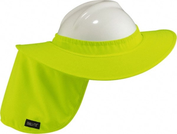 Ergodyne - Polyester Hard Hat Shade - Hanging Attachment, Lime, Compatible with All Hard Hats - Exact Tooling