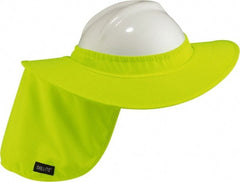 Ergodyne - Polyester Hard Hat Shade - Hanging Attachment, Lime, Compatible with All Hard Hats - Exact Tooling