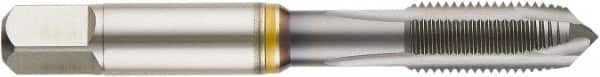 Guhring - #8-36 UNF, TiCN Finish, Cobalt Spiral Point Tap - Plug Chamfer, Right Hand Thread, 2.13" OAL, 0.472" Thread Length, 0.168" Shank Diam, 2B/3B Class of Fit, Series 4406 - Exact Tooling