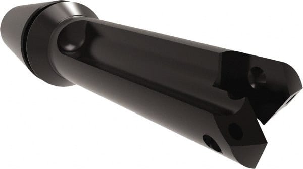 Allied Machine and Engineering - Series 0, 33/64 to 11/16" Diam, ER16 ER Collet, Straight Flute Spade Drill - 1-3/8" Max Depth, 1-57/64" Body Length, 3-5/64" OAL, Short Length, Through Coolant - Exact Tooling