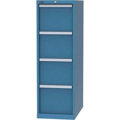 LISTA - 4 Drawer, 45 Compartment Bright Blue Steel Modular Storage Cabinet - Exact Tooling