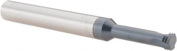 Scientific Cutting Tools - 3/8-24 UNF, 0.285" Cutting Diam, 3 Flute, Solid Carbide Helical Flute Thread Mill - Internal Thread, 1" LOC, 3-1/2" OAL, 3/8" Shank Diam - Exact Tooling