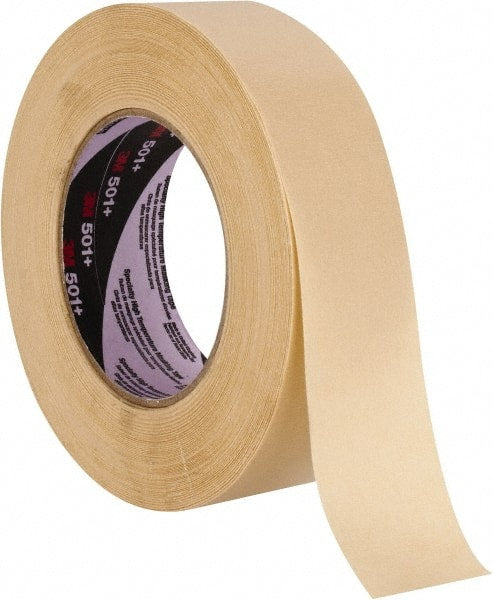 3M - 36mm Wide x 55 m Long Tan Paper Masking Tape - Series 501+, 7.3 mil Thick, 26 In/Lb Tensile Strength - Exact Tooling