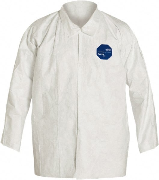 Dupont - Size M, White, General Purpose, Long Sleeve Shirt - 36-1/4 to 39-3/4 Inch Chest, 30-7/8 Inch Long, Tyvek - Exact Tooling