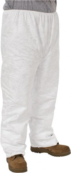 Dupont - Size L, Tyvek General Purpose Work Pants - 24-3/4 Inch Waist, 28 Inch Inseam, White - Exact Tooling