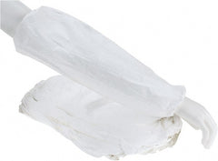 Dupont - Size Universal, White Tyvek Disposable Sleeve - 18" Long Sleeve, Elastic Opening at Both Ends - Exact Tooling